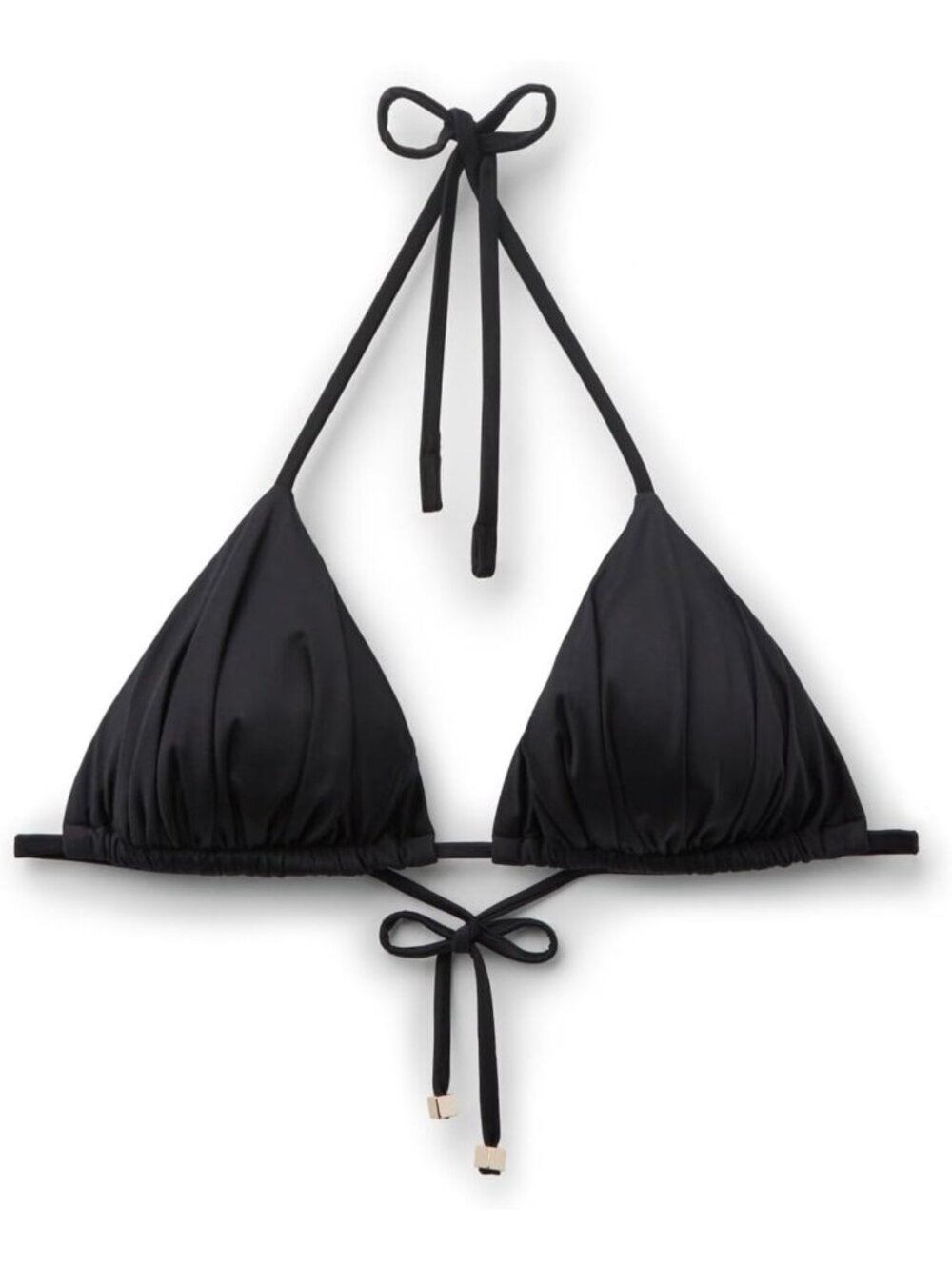 Shiny Satin Triangle Bikini Top | Stylish Swimwear for Beach & Pool Fun